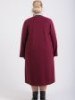 Длинное пальто трапеция Шанель, цвет бордовый в интернет-магазине Фабрики Тревери