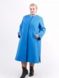 Длинное пальто трапеция Шанель, цвет голубой в интернет-магазине Фабрики Тревери