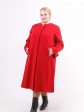Длинное пальто трапеция Шанель, цвет красный в интернет-магазине Фабрики Тревери