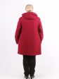 Пальто из драпа варенка, цвет бордовый в интернет-магазине Фабрики Тревери