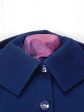 Пальто из ворсового драпа, цвет синий в интернет-магазине Фабрики Тревери