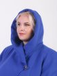 Пальто с рельефами из драпа, цвет голубой в интернет-магазине Фабрики Тревери