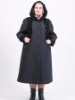 Длинное комбинированное пальто, цвет черный в интернет-магазине Фабрики Тревери