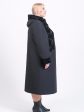 Длинное комбинированное пальто, цвет черный в интернет-магазине Фабрики Тревери