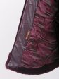 Полушубок из меха под шиншиллу, цвет бордовый в интернет-магазине Фабрики Тревери