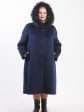 Пальто из Альпаки с енотом, цвет синий в интернет-магазине Фабрики Тревери
