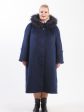 Пальто из Альпаки с енотом, цвет синий в интернет-магазине Фабрики Тревери