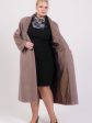 Длинное пальто из 100% шерсти, цвет бежевый в интернет-магазине Фабрики Тревери