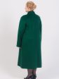 Длинное пальто полутрапеция, цвет зеленый в интернет-магазине Фабрики Тревери