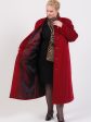 Длинное расклешенное пальто, цвет бордовый в интернет-магазине Фабрики Тревери
