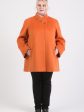 Короткое шерстяное пальто трапеция, цвет рыжий в интернет-магазине Фабрики Тревери