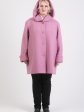Пальто с капюшоном из драпа, цвет розовый в интернет-магазине Фабрики Тревери