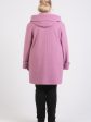 Пальто с капюшоном из драпа, цвет розовый в интернет-магазине Фабрики Тревери