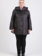 Пальто трапеция из геометрической стежки, цвет черный в интернет-магазине Фабрики Тревери
