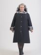 Зимнее длинное пальто трапеция, цвет черный в интернет-магазине Фабрики Тревери
