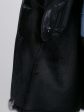 Черная дубленка из эко-меха с фалдами и отделкой Тосканой, цвет черный в интернет-магазине Фабрики Тревери