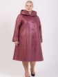 Пальто из стежки брусничного цвета, цвет светло-розовый в интернет-магазине Фабрики Тревери