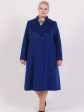 Демисезонное пальто редингот, цвет синий в интернет-магазине Фабрики Тревери