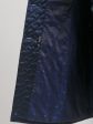Пальто еврозима с меховым капюшоном, цвет синий в интернет-магазине Фабрики Тревери