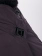 Пальто из плащевки с меховым капюшоном, цвет фиолетовый в интернет-магазине Фабрики Тревери