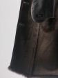 Серая дубленка из эко-меха с фалдами и отделкой Тосканой, цвет серый в интернет-магазине Фабрики Тревери
