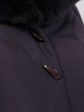 Зимнее пальто из плащевой ткани с меховым капюшоном, цвет фиолетовый в интернет-магазине Фабрики Тревери