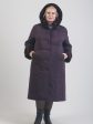 Зимнее пальто с меховым капюшоном, цвет фиолетовый в интернет-магазине Фабрики Тревери
