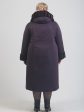 Зимнее пальто с меховым капюшоном, цвет фиолетовый в интернет-магазине Фабрики Тревери