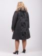 Комбинированное пальто на молнии, цвет серый в интернет-магазине Фабрики Тревери
