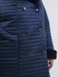 Зимнее полупальто с меховым капюшоном, цвет синий в интернет-магазине Фабрики Тревери