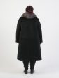 Зимнее ворсовое пальто из Альпаки с воротником из песца, цвет черный в интернет-магазине Фабрики Тревери