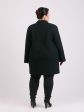 Демисезонное пальто кокон из вареной шерсти, цвет черный в интернет-магазине Фабрики Тревери