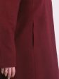 Длинное шерстяное пальто цвета бордо, цвет бордовый в интернет-магазине Фабрики Тревери