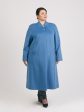 Голубое шерстяное пальто с ручным стежком, цвет голубой в интернет-магазине Фабрики Тревери