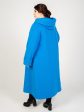 Длинное шерстяное пальто с капюшоном, цвет бирюзовый в интернет-магазине Фабрики Тревери