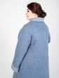 Пальто из драпа цвета деним на молнии, цвет голубой в интернет-магазине Фабрики Тревери