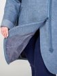 Пальто из драпа цвета деним на молнии, цвет голубой в интернет-магазине Фабрики Тревери