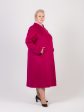 Демисезонное драповое пальто со стразами, цвет розовый в интернет-магазине Фабрики Тревери