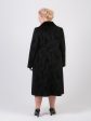 Демисезонное пальто с бархатной отделкой, цвет черный в интернет-магазине Фабрики Тревери