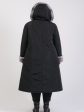 Зимнее пальто на двойном утеплителе с капюшоном из норки-крестовки, цвет черный в интернет-магазине Фабрики Тревери