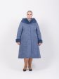 Зимнее пальто на двойном утеплителе с меховым капюшоном, цвет серый в интернет-магазине Фабрики Тревери