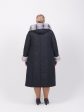 Зимнее пальто с меховым капюшоном, цвет черный в интернет-магазине Фабрики Тревери