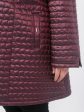 Демисезонная расклешенная куртка косуха, цвет бордовый в интернет-магазине Фабрики Тревери