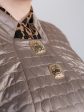 Легкое стеганое пальто песочного цвета, цвет бежевый в интернет-магазине Фабрики Тревери