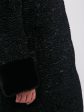 Шубка из каракуля с меховым воротником и манжетами, цвет черный в интернет-магазине Фабрики Тревери