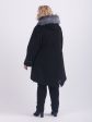 Драповая куртка парка на молнии с отделкой из чернобурки, цвет черный в интернет-магазине Фабрики Тревери