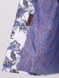 Утепленная куртка из принтованой ткани с воротником, цвет фиолетовый в интернет-магазине Фабрики Тревери