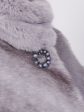 Женская шубка под норку крестовку с рукавом 7/8 , цвет серый в интернет-магазине Фабрики Тревери