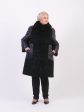 Зимнее каракулевое пальто со стеганными рукавами, цвет черный в интернет-магазине Фабрики Тревери