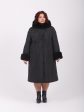 Зимнее пальто из плащевки с меховым капюшоном, цвет черный в интернет-магазине Фабрики Тревери